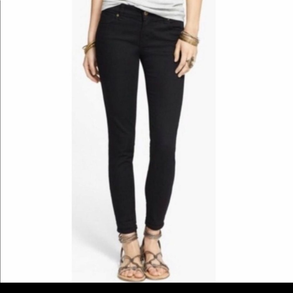 Free People Black Embossed Jean